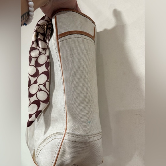 Coach Canvas Limited Edition  Bleecker Heritage Stripe Tote Y2K With Ties - Picture 13 of 13